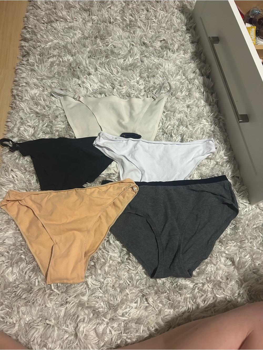 Panty Set - Black, White, Cream, Peach, Charcoal